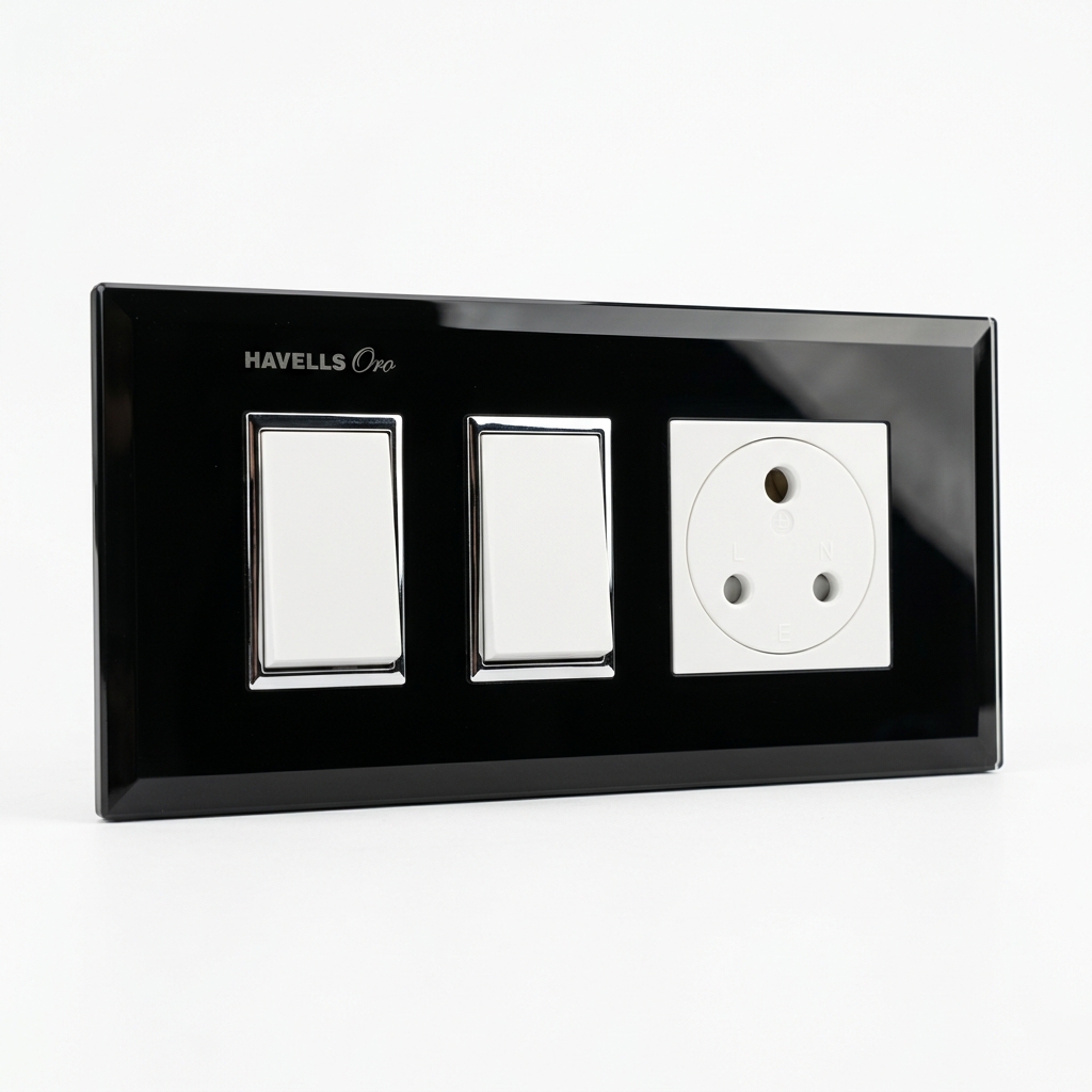 Havells Oro Designer Toughened Glass Modular Plates & Touch Series